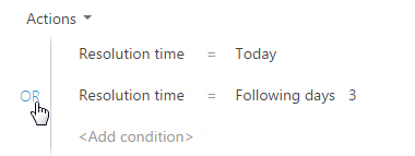 Fig. 3 Selecting the “OR“ logical operator